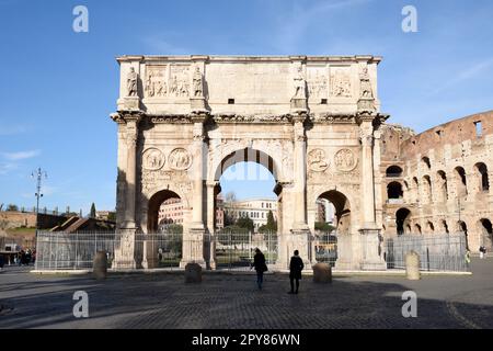 Italia, Roma, arco di Costantino Foto Stock