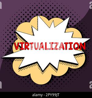 Testo che mostra Inspiration Virtualization. Applicazione di concetto aziendale di ambiente virtuale ai giochi per computer Foto Stock