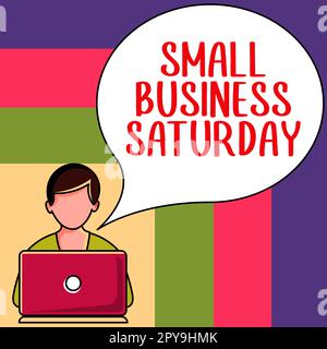 Visualizzazione concettuale Small Business Sabato. Business concept American shopping vacanza tenuto durante il Sabato Foto Stock