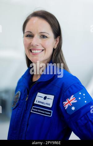 Colonia, Germania. 03rd maggio, 2023. Katherine Bennell-Pegg, dall'Australia, aspirante astronauta, si trova presso il Centro europeo degli astronauti (EAC) dell'ESA. Katherine Bennell-Pegg dall'Australia si sta allenando all'ESA, anche se è australiana. Credit: Rolf Vennenbernd/dpa/Alamy Live News Foto Stock