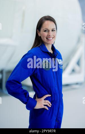 Colonia, Germania. 03rd maggio, 2023. Katherine Bennell-Pegg, dall'Australia, aspirante astronauta, si trova presso il Centro europeo degli astronauti (EAC) dell'ESA. Katherine Bennell-Pegg dall'Australia si sta allenando all'ESA, anche se è australiana. Credit: Rolf Vennenbernd/dpa/Alamy Live News Foto Stock