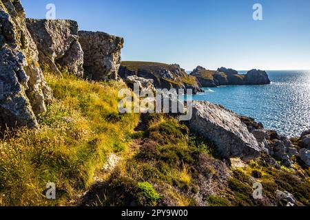 Pointe de Dinan, penisola di Crozon Foto Stock