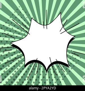 Fumetto vuoto Speech Bubble con Copy Space e colorful Doodles. Foto Stock
