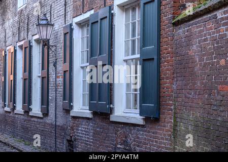 La città di Leer sul fiume ems in germania Foto Stock