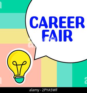 Didascalia concettuale Carriera Fiera. Concetto del Internet un evento a cui i cercatori di lavoro possono incontrare i datori di lavoro possibili Foto Stock
