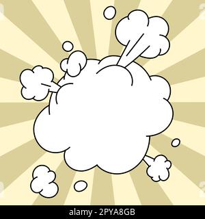 Fumetto vuoto Speech Bubble con Copy Space e colorful Doodles. Foto Stock