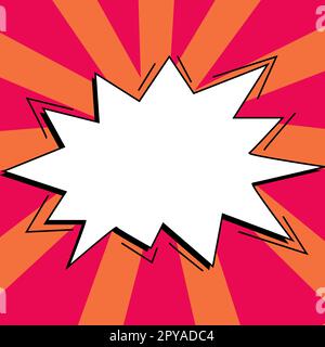 Fumetto vuoto Speech Bubble con Copy Space e colorful Doodles. Foto Stock