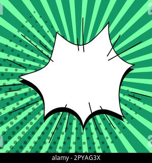 Fumetto vuoto Speech Bubble con Copy Space e colorful Doodles. Foto Stock