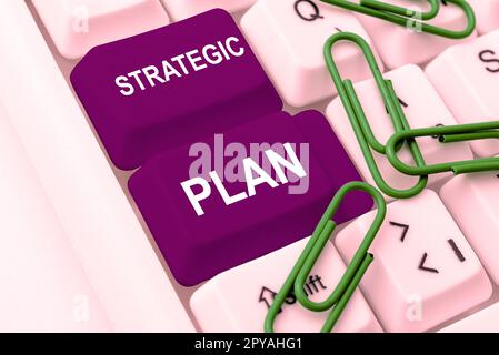 Didascalia concettuale piano strategico. Foto concettuale Processo di definizione della strategia e di presa delle decisioni Foto Stock