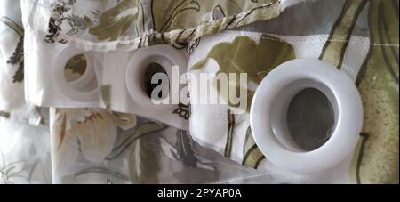 Texture di tende di plastica in turchese Foto stock - Alamy