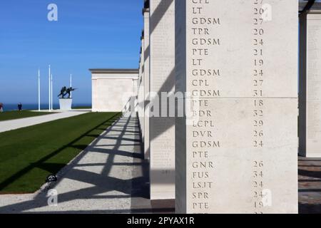 Il British Normandy Memorial, Normandia Foto Stock