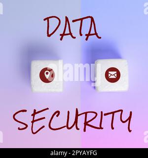 Didascalia concettuale sicurezza dei dati. Word scritto su Confidentiality Disk Encryption Backup Password Shielding Foto Stock