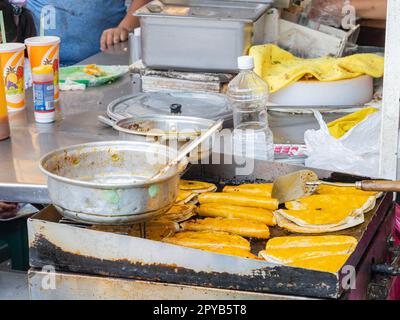 Messico, Apr 23 2023 - primo piano di frittura taco Foto Stock