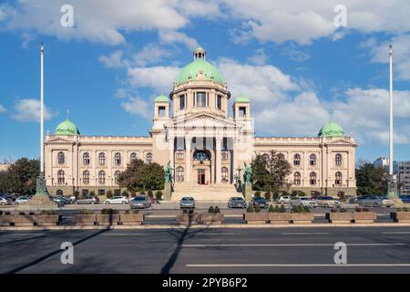 La Casa dell'Assemblea Nazionale della Repubblica di Serbia, Belgrado, Serbia Foto Stock