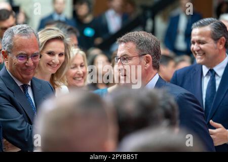 Feijoo. Alberto Núñez Feijoo. Politico, senatore nei Cortes Generales per designazione del Parlamento della Galizia e attuale presidente PP Foto Stock