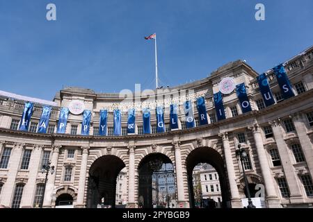 Londra, Regno Unito. 3rd maggio 2023. Incoronazione di re Carlo III The Mall. Credit: Matthew Chattle/Alamy Live News Foto Stock