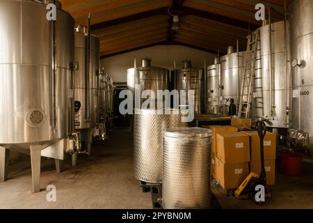 Azienda vinicola Mesquida Mora, Pla i Llevant Denominazione di origine, Porreres, Maiorca, Isole Baleari, Spagna Foto Stock