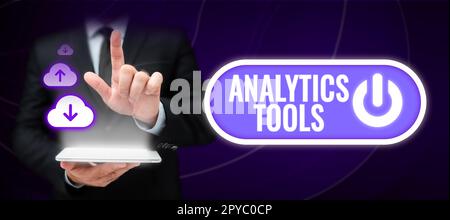 Strumenti di analisi del testo per la scrittura a mano. Concetto che significa parti del software di analisi di applicazione di fotoricettore usato per monitorare Foto Stock