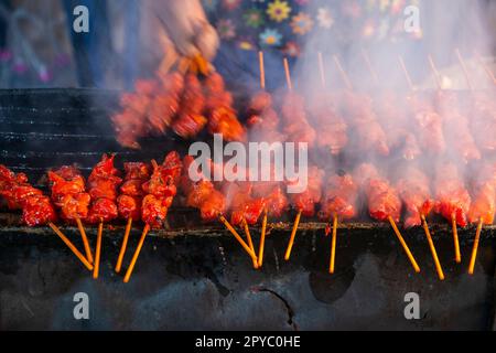 THAILANDIA PRACHUAP KHIRI KHAN NIGHTMARKET Foto Stock