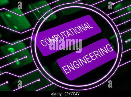 Firma di scrittura a mano Ingegneria computazionale. Concetto di business venire a accordo da reciproca concessione dare rivelare esposizione Foto Stock