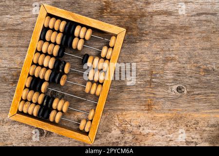 In legno antico abacus Foto Stock