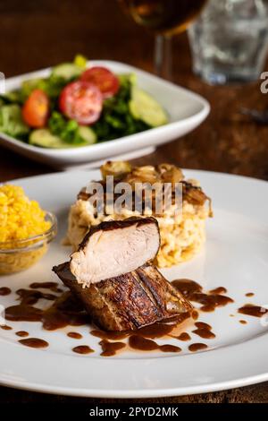 filetto di maiale arrosto Foto Stock