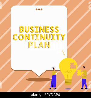 Visualizzazione concettuale piano di continuità aziendale. La fotografia concettuale che crea i sistemi di prevenzione affrontare potenziali minacce Foto Stock