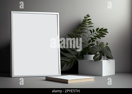 Rendering 3d Della Cornice Poster Mock Up Collocata In Un Interno Moderno  Della Camera Da Letto