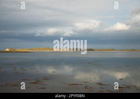 Killala Bay e Lacken Strand sulla Wild Atlantic Way a Mayo Foto Stock