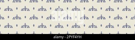 Motivo vettoriale stravagante a balestra con motivo a taglio di lino. Decorazione senza cuciture di un design a foglie per lo sfondo di scandi. Illustrazione Vettoriale