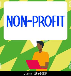 Testo che mostra ispirazione senza scopo di lucro. Parola scritta sulla fornitura di prodotti o servizi senza pagare in cambio Foto Stock