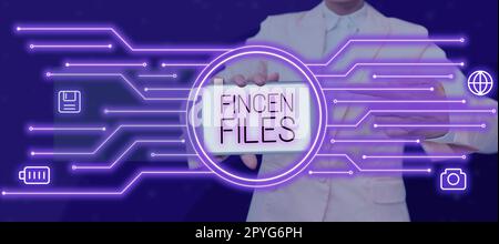 Visualizzazione concettuale dei file FinCEN. Concetto: Operazioni in attività e passività finanziarie Foto Stock