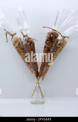 Mandorle e arachidi Foto Stock