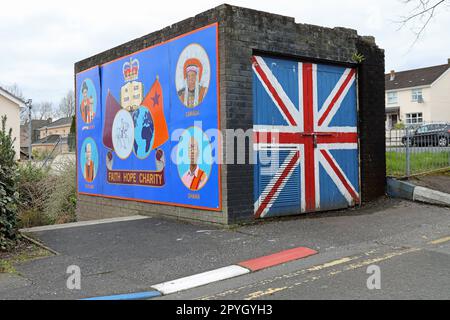 Quartiere lealista della Fontana a Derry Foto Stock