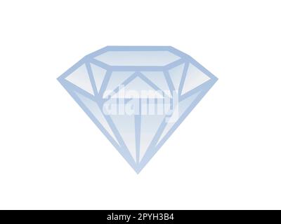 Un diamante realistico. Nessuna mesh sfumata su sfondo bianco Foto Stock