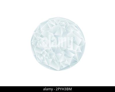 Un diamante realistico. Nessuna mesh sfumata su sfondo bianco Foto Stock