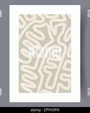 Linee astratte moderna stampa di disegni da parete Foto Stock