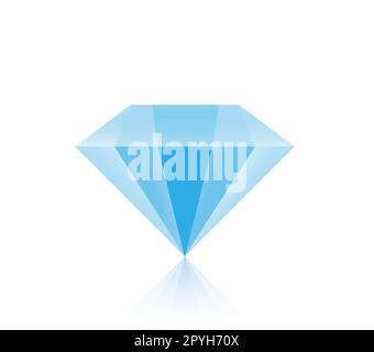 Logo Diamond. Simbolo di diamante blu. Insegna della gioielleria Foto Stock