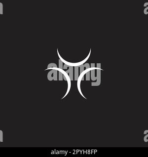 Lettera Y simbolo geometrico radice semplice vettore logo Illustrazione Vettoriale