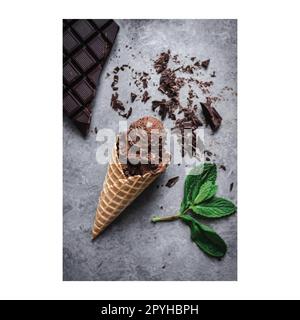 Gelato, fresco, foto, e cioccolato geometrico semplice vettore Illustrazione Vettoriale