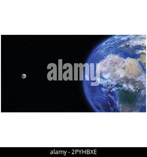 Pianeta terra, foto, illustrazione, spazio geometrico semplice vettore Illustrazione Vettoriale
