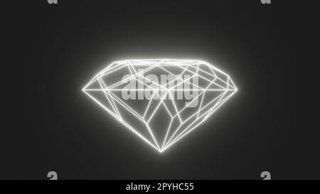 Diamante brillante al neon Foto Stock