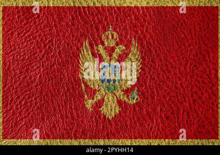 texture in pelle astratta con la bandiera Foto Stock