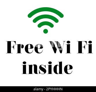 Wi fi gratuito all'interno del testo Foto Stock