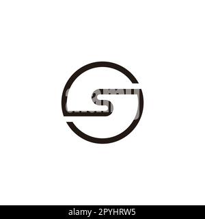 Lettera SS cerchio simbolo geometrico semplice logo vettore Illustrazione Vettoriale