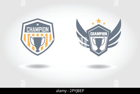 Logo Concept of Champions Tournament Logo Pack. Illustrazione del disegno vettoriale. Illustrazione Vettoriale