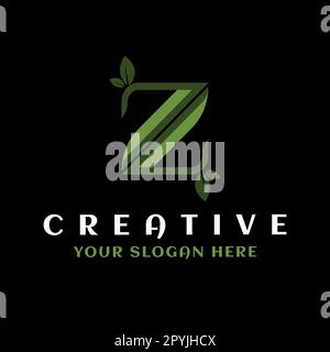 Modello con logo lettera Z. Logo lettera Z iniziale. icona con il logo lettera z per Business Illustrazione Vettoriale