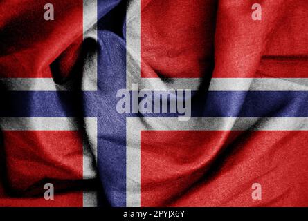 Texture bandiera sullo sfondo di seta Foto Stock