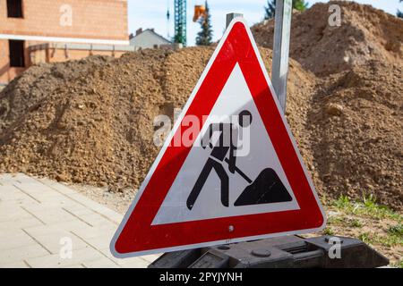 Costruzione di case nella nuova area di sviluppo, Germania Foto Stock