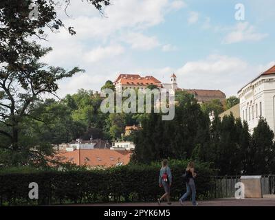 Castello di Spielberg a Brno Foto Stock